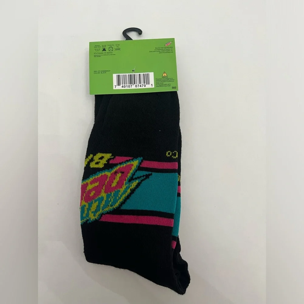 Mtn Dew Baja Blast Socks Fits Men’s Shoe Size 6-12